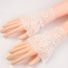 Load image into Gallery viewer, Lace Mesh Hollowed Out Crochet Gloves Comfortable Breathable Sunscreen Decorative Wrist Sleeves for Women
