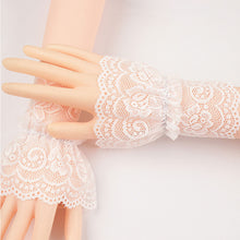 Load image into Gallery viewer, Lace Mesh Hollowed Out Crochet Gloves Comfortable Breathable Sunscreen Decorative Wrist Sleeves for Women
