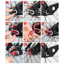 Load image into Gallery viewer, 1PC Folding Bicycle Split Zipper Aluminum Alloy CNC Chain Adjuster For Bmx Fixie Bike Single Speed Bicycle Bolt Screw
