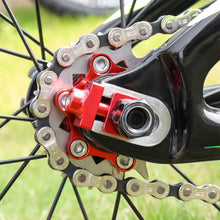 Load image into Gallery viewer, 1PC Folding Bicycle Split Zipper Aluminum Alloy CNC Chain Adjuster For Bmx Fixie Bike Single Speed Bicycle Bolt Screw
