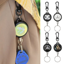 Load image into Gallery viewer, Outdoor Anti-Theft Anti-Loss Retractable Key Chain Wire Rope High Rebound Plastic Easy To Pull Badge Reel Outdoor Supplies
