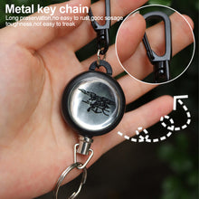 Load image into Gallery viewer, Outdoor Anti-Theft Anti-Loss Retractable Key Chain Wire Rope High Rebound Plastic Easy To Pull Badge Reel Outdoor Supplies
