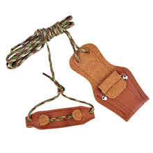 Load image into Gallery viewer, Leather Top String Traditional Reverse Curved Hunting Bow Change String Auxiliary Rope High Strength Nylon Cowhide Material Archery Equipment
