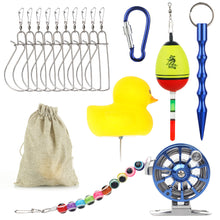 Load image into Gallery viewer, Multi-Functional Yellow Duck Live Fish Buckle Single Wheel Lure Stainless Steel Anti-Entanglement Fish Lock With Ground Cutting Fishing Gear
