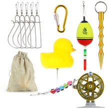 Load image into Gallery viewer, Multi-Functional Yellow Duck Live Fish Buckle Single Wheel Lure Stainless Steel Anti-Entanglement Fish Lock With Ground Cutting Fishing Gear
