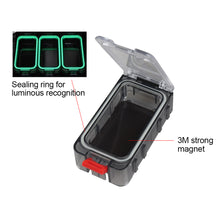 Load image into Gallery viewer, 1PC Cube Box Lure Fishing Supplies Box With Magnet Noctilucence DIY Double Layer Stitching Hard Bait Tool Case Fishing Accessories
