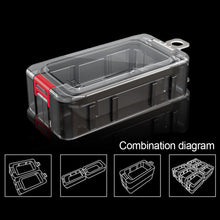 Load image into Gallery viewer, 1PC Cube Box Lure Fishing Supplies Box With Magnet Noctilucence DIY Double Layer Stitching Hard Bait Tool Case Fishing Accessories
