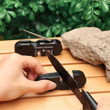 Load image into Gallery viewer, 4 In 1 Outdoor Portable Edc Knife Sharpener Multi-Functional Tungsten Steel Ceramic Fixed Angle Knife Sharpener Rod

