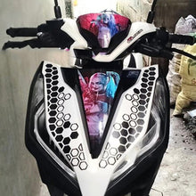 Load image into Gallery viewer, 2Pcs 39x9cm Motorcycle Honeycomb Bee Vinyl Sticker For Motor Front Face Decor Waterproof Decal Stickers
