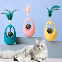 Load image into Gallery viewer, 1Pc Cat Tumbler Toy with Ball Feather Catnip Cat Interactive Feather Toys Pet Bumbler Funny Toy Kitten Toys

