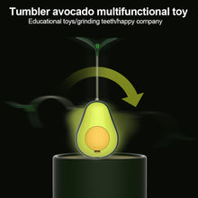 Load image into Gallery viewer, 1Pc Cat Avocado Tumbler Toy with Ball Feather Catnip Cat Interactive Feather Toys Pet Bumbler Funny Toy Kitten Toys

