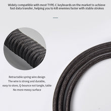 Load image into Gallery viewer, 3M Type C Mechanical Keyboard Coiled Cable USB Keyboard Wire Mechanical Keyboard Aviator Desktop Computer Aviation Connector
