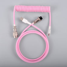 Load image into Gallery viewer, 3M Type C Mechanical Keyboard Coiled Cable USB Keyboard Wire Mechanical Keyboard Aviator Desktop Computer Aviation Connector
