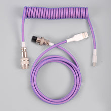 Load image into Gallery viewer, 3M Type C Mechanical Keyboard Coiled Cable USB Keyboard Wire Mechanical Keyboard Aviator Desktop Computer Aviation Connector
