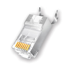 Load image into Gallery viewer, RJ45 Cat8 Cat7 &amp; Cat6A Pass Through connectors 8P8C 50UM Gold Plated Shielded FTP/STP | RJ45 Network Modular Plug - 1.5mm
