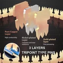 Load image into Gallery viewer, RJ45 Cat8 Cat7 &amp; Cat6A Pass Through connectors 8P8C 50UM Gold Plated Shielded FTP/STP | RJ45 Network Modular Plug - 1.5mm
