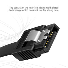 Load image into Gallery viewer, SATA Data Cable 90 Degree Right Angle SATA III 6.0 Gbps Cable Black with Locking SATA Cable For HDD SSD CD DVD Drives
