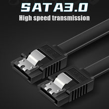 Load image into Gallery viewer, SATA Data Cable 90 Degree Right Angle SATA III 6.0 Gbps Cable Black with Locking SATA Cable For HDD SSD CD DVD Drives
