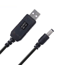 Load image into Gallery viewer, WiFi to Powerbank Cable Connector DC 5V to 12V USB Cable Boost Converter Step-up Cord for Wifi Router Modem Fan Speaker
