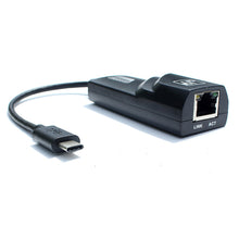 Load image into Gallery viewer, Type C to RJ45 Network Card 10/100/1000Mbps Reversible USB 3.1 Interface to RJ45 Gigabit Ethernet LAN Network Adapter RTL8153
