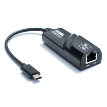 Load image into Gallery viewer, Type C to RJ45 Network Card 10/100/1000Mbps Reversible USB 3.1 Interface to RJ45 Gigabit Ethernet LAN Network Adapter RTL8153
