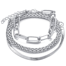 Load image into Gallery viewer, Creative Snake Bone Chain Multi-layer Bracelet Gold Silver Women's Bracelet Multiple Retro Chain Bracelet Jewelry Accessory
