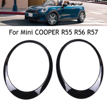 Load image into Gallery viewer, 2Pcs Car Headlight Ring Bezel Trim Surround Cover Accessories Decorative Circle Gloss Black For Mini Cooper R55 R56 R57 R58 2007-2015
