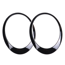 Load image into Gallery viewer, 2Pcs Car Front Headlights Frame Headlight Eyebrow Ring Cover Trim Replacement For MINI Cooper F55 F56 F57 03-18 Gloss Black
