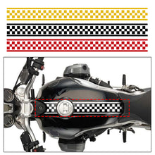 Load image into Gallery viewer, Motorcycle Checkered Racing Stripes Decals Stickers Cafe Racer Rat Bike DIY Fuel Tank Cover Reflective Stickers Racing Accessories
