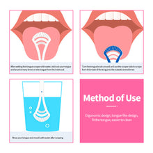 Load image into Gallery viewer, Soft Oral Cleaner Brush Tongue Scraper Fresh Breath Cleaning Coated Tongue Toothbrush Oral Hygiene Care Tools
