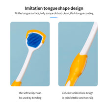 Load image into Gallery viewer, Soft Oral Cleaner Brush Tongue Scraper Fresh Breath Cleaning Coated Tongue Toothbrush Oral Hygiene Care Tools
