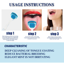 Load image into Gallery viewer, Tongue Coating Cleaning Gel with Silicone Tongue Coating Cleaning Brush Scraper Toothbrush Fresh Breath Oral Care
