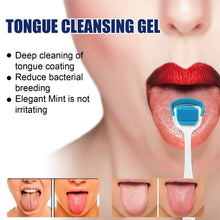 Load image into Gallery viewer, Tongue Coating Cleaning Gel with Silicone Tongue Coating Cleaning Brush Scraper Toothbrush Fresh Breath Oral Care
