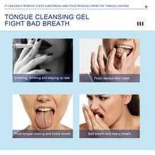 Load image into Gallery viewer, Tongue Coating Cleaning Gel with Silicone Tongue Coating Cleaning Brush Scraper Toothbrush Fresh Breath Oral Care
