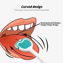Load image into Gallery viewer, Soft Silicone Fresh Breath Cleaning Tongue Coating Brush Odor Tongue Coating Cleaner 2-in-1 Tongue Coating Scraper
