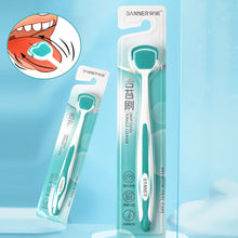 Load image into Gallery viewer, Soft Silicone Fresh Breath Cleaning Tongue Coating Brush Odor Tongue Coating Cleaner 2-in-1 Tongue Coating Scraper
