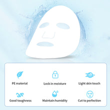 Load image into Gallery viewer, Transparent Disposable Plastic Facial Mask Face Cleaner Mask Neck Stickers Paper PE Masks Wrap Facial Beauty Healthy Tools
