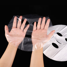 Load image into Gallery viewer, Transparent Disposable Plastic Facial Mask Face Cleaner Mask Neck Stickers Paper PE Masks Wrap Facial Beauty Healthy Tools
