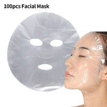 Load image into Gallery viewer, Transparent Disposable Plastic Facial Mask Face Cleaner Mask Neck Stickers Paper PE Masks Wrap Facial Beauty Healthy Tools
