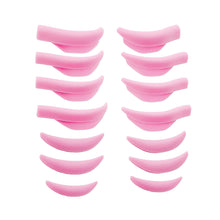 Load image into Gallery viewer, 7 Pairs Silicone Pads for Eyelash Perming Pad Aids Eyelashes Perming Curler Reusable Lash Lift Shield Pads 3D Lashes Curler Applicator Tools
