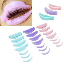 Load image into Gallery viewer, 7 Pairs Silicone Pads for Eyelash Perming Pad Aids Eyelashes Perming Curler Reusable Lash Lift Shield Pads 3D Lashes Curler Applicator Tools
