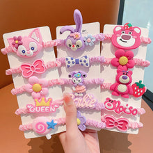 Load image into Gallery viewer, 5pcs/set Children Cute Cartoon Hair Rope Set Flower Highly Elastic Durable Rubber Band Headband Hair Accessories
