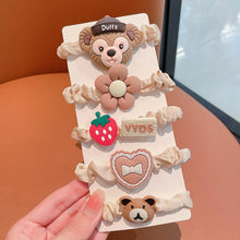 Load image into Gallery viewer, 5pcs/set Children Cute Cartoon Hair Rope Set Flower Highly Elastic Durable Rubber Band Headband Hair Accessories
