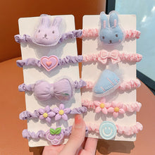 Load image into Gallery viewer, 5pcs/set Children Cute Cartoon Hair Rope Set Flower Highly Elastic Durable Rubber Band Headband Hair Accessories
