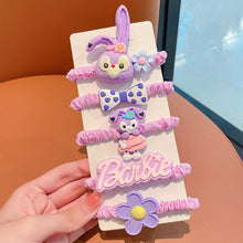 Load image into Gallery viewer, 5pcs/set Children Cute Cartoon Hair Rope Set Flower Highly Elastic Durable Rubber Band Headband Hair Accessories
