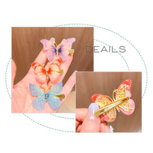 Load image into Gallery viewer, 6pcs/set 3D Butterfly Children's Hairpin Cute Candy Color Headwear Simple Fashion Baby Hair Clip Children Hair Accessories
