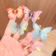 Load image into Gallery viewer, 6pcs/set 3D Butterfly Children's Hairpin Cute Candy Color Headwear Simple Fashion Baby Hair Clip Children Hair Accessories
