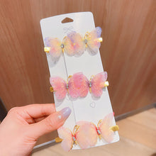 Load image into Gallery viewer, 6pcs/set 3D Butterfly Children's Hairpin Cute Candy Color Headwear Simple Fashion Baby Hair Clip Children Hair Accessories
