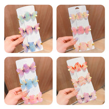 Load image into Gallery viewer, 6pcs/set 3D Butterfly Children's Hairpin Cute Candy Color Headwear Simple Fashion Baby Hair Clip Children Hair Accessories
