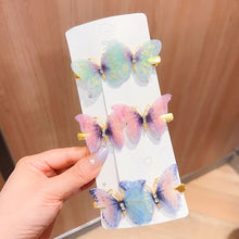 Load image into Gallery viewer, 6pcs/set 3D Butterfly Children's Hairpin Cute Candy Color Headwear Simple Fashion Baby Hair Clip Children Hair Accessories
